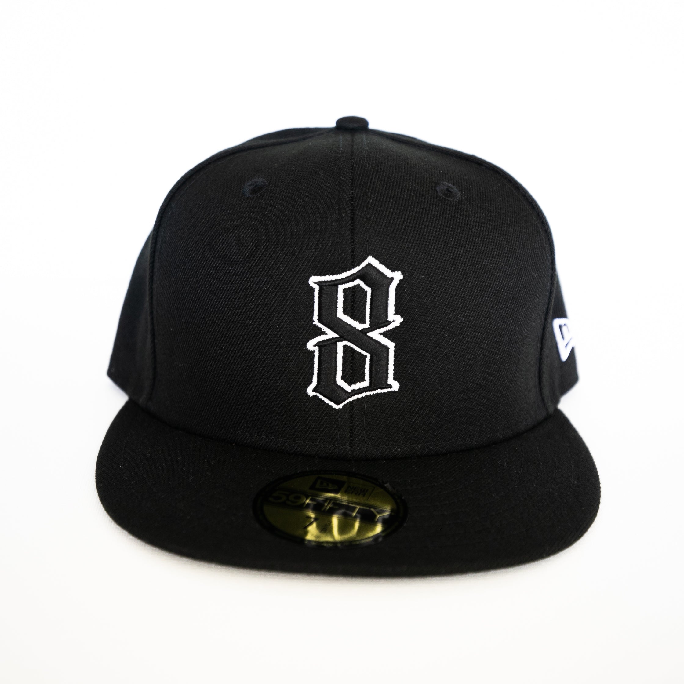 MDG EIGHTH COLLECTION NEW ERA 59FIFTY FITTED 8 CAP - 2 TONE BLACK/WHITE